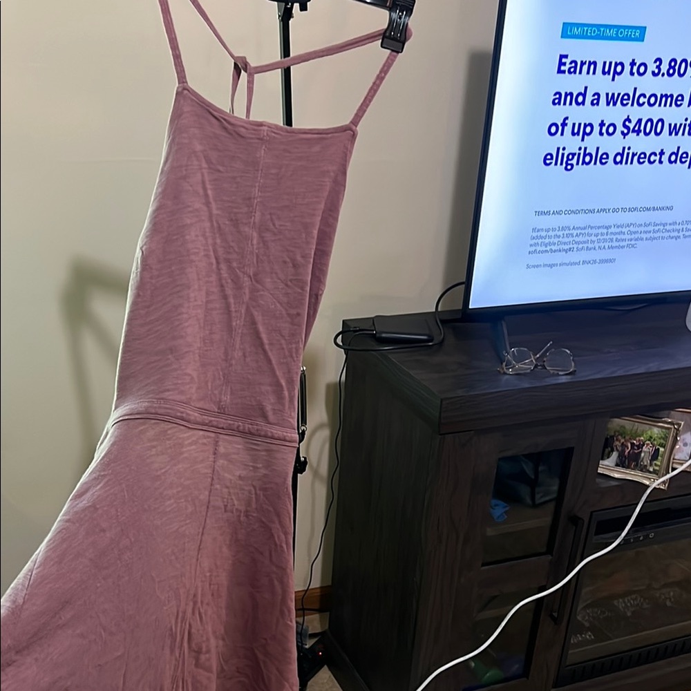 Women’s Free People Beach Skirtall Mauve Pink Dress2264